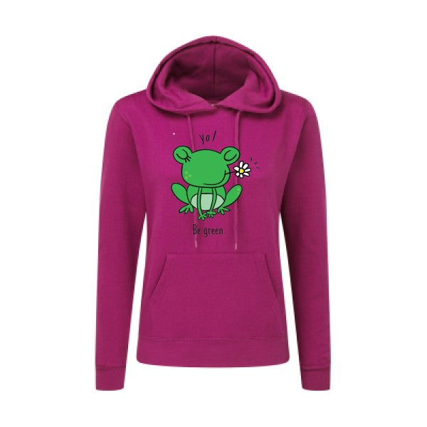 "Be Green" - Sweatshirt imprimé femme - T-shirt-original.com