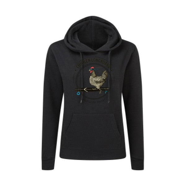 Chicken Longboard- Sweatshirt Sweat capuche femme - T-shirt-original.com