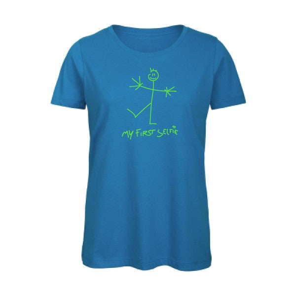 First Selfie Vert fluo -T-shirt femme bio T-shirt-original.com