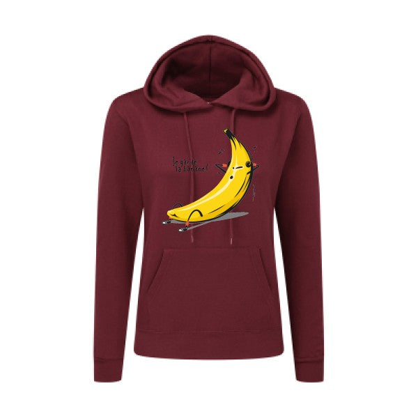 Je garde la banane - Sweat capuche femme - T-shirt-original.com