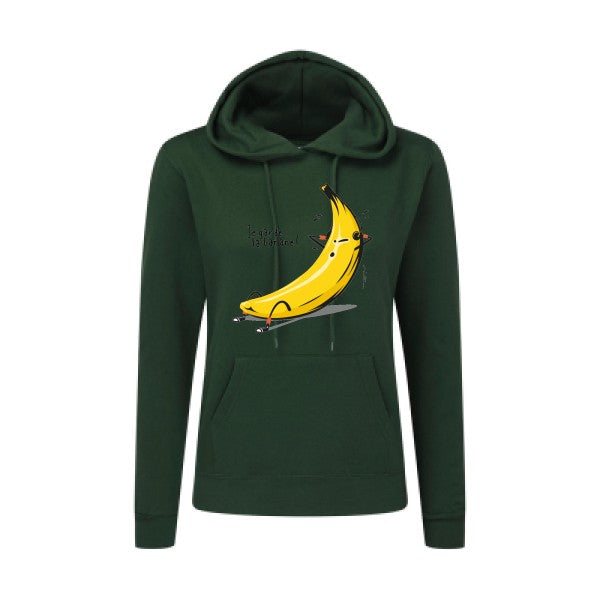 Je garde la banane - Sweat capuche femme - T-shirt-original.com