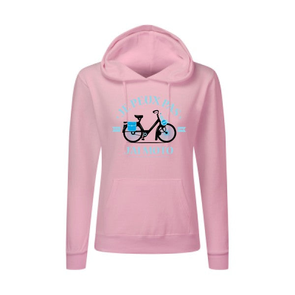 "Je peux pas j'ai moto "- Sweatshirt capuche femme T-shirt-original.com