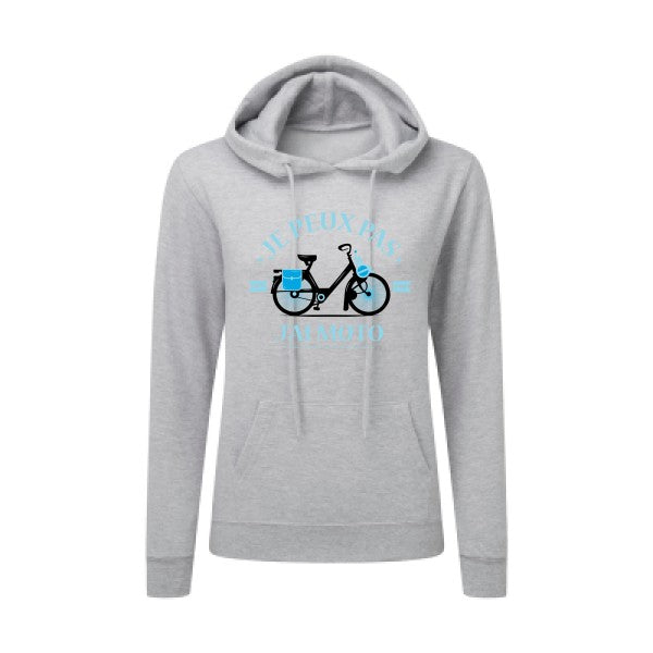 "Je peux pas j'ai moto "- Sweatshirt capuche femme T-shirt-original.com