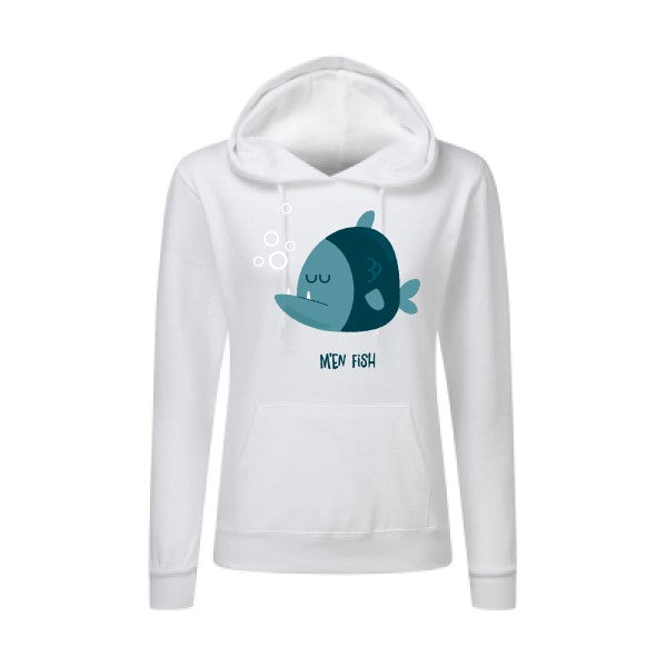 M'en fish - Sweat capuche femme T-shirt-original.com