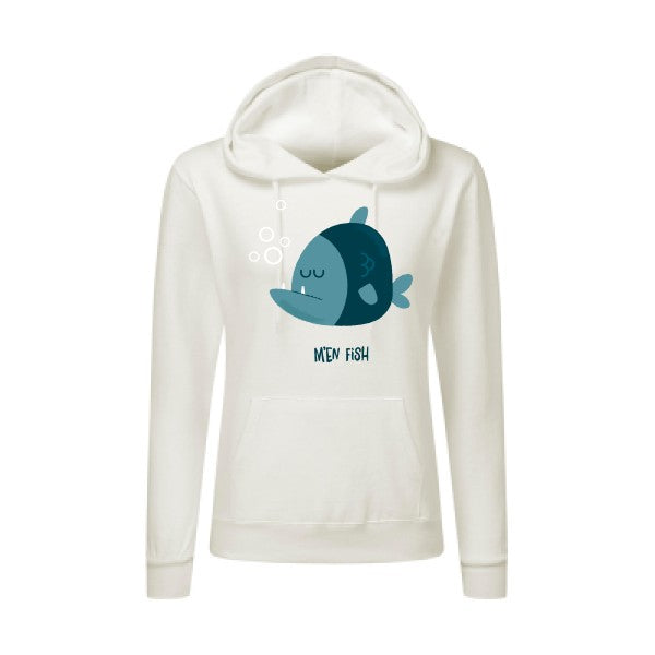 M'en fish - Sweat capuche femme T-shirt-original.com