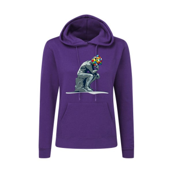 "Réflexion en cours"- Sweatshirt capuche femme - T-shirt-original.com