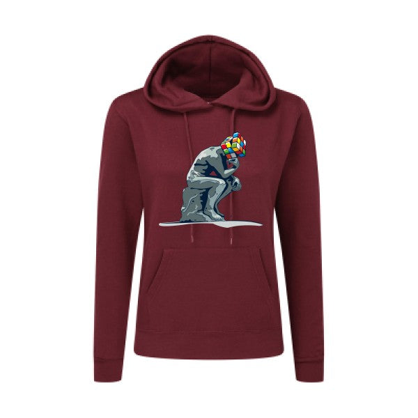 "Réflexion en cours"- Sweatshirt capuche femme - T-shirt-original.com