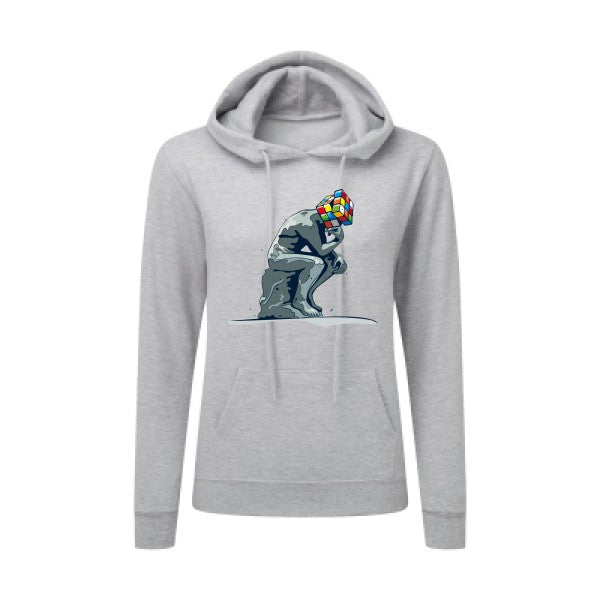 "Réflexion en cours"- Sweatshirt capuche femme - T-shirt-original.com