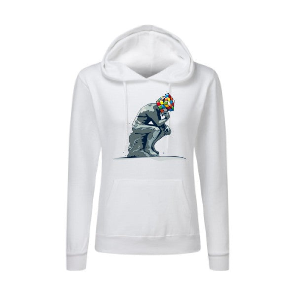 "Réflexion en cours"- Sweatshirt capuche femme - T-shirt-original.com