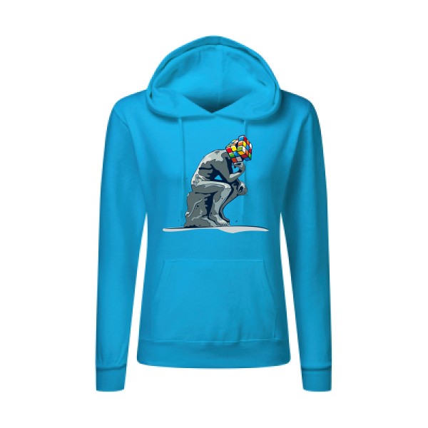 "Réflexion en cours"- Sweatshirt capuche femme - T-shirt-original.com