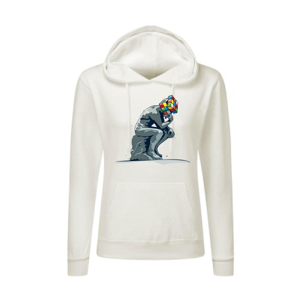 "Réflexion en cours"- Sweatshirt capuche femme - T-shirt-original.com