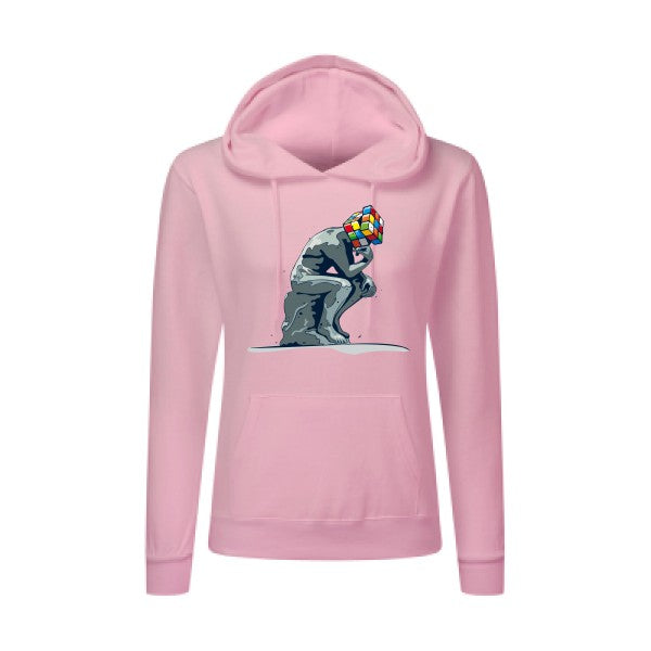 "Réflexion en cours"- Sweatshirt capuche femme - T-shirt-original.com