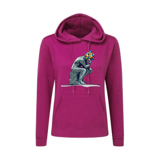 "Réflexion en cours"- Sweatshirt capuche femme - T-shirt-original.com