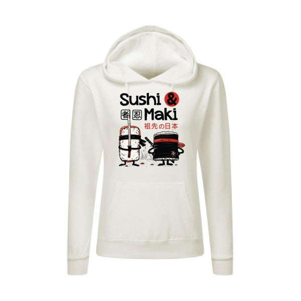 Sweat capuche femme - Sushi et Maki - T-shirt-original.com