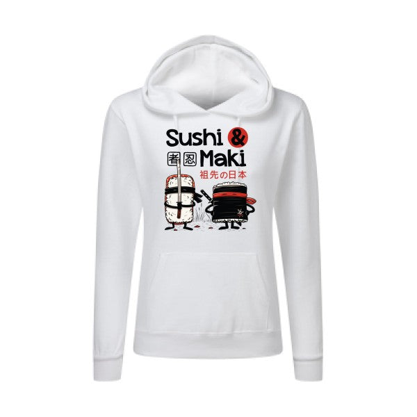 Sweat capuche femme - Sushi et Maki - T-shirt-original.com