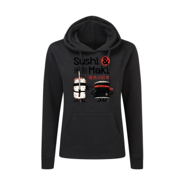 Sweat capuche femme - Sushi et Maki - T-shirt-original.com