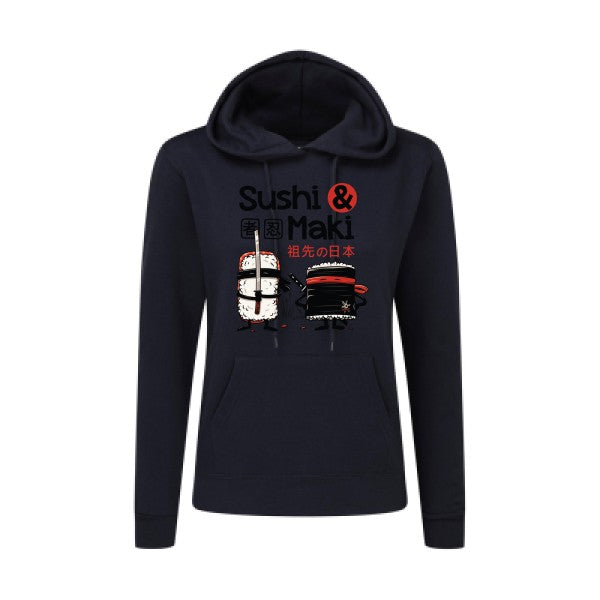 Sweat capuche femme - Sushi et Maki - T-shirt-original.com