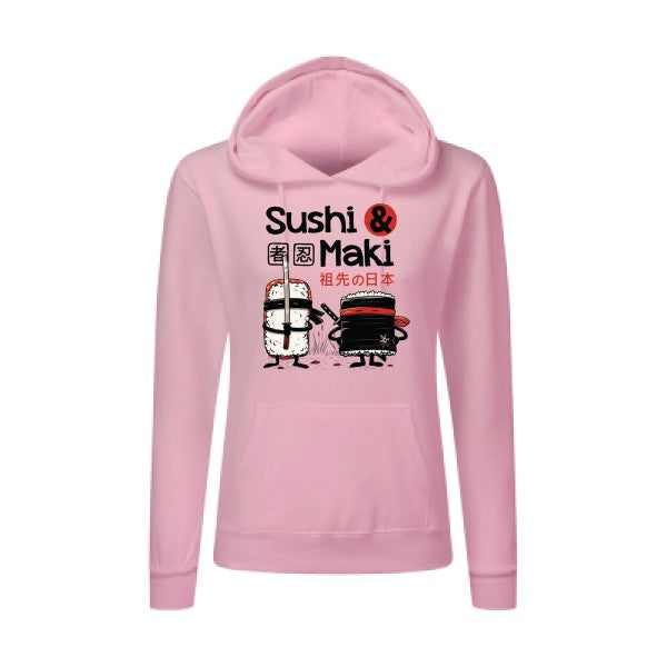 Sweat capuche femme - Sushi et Maki - T-shirt-original.com