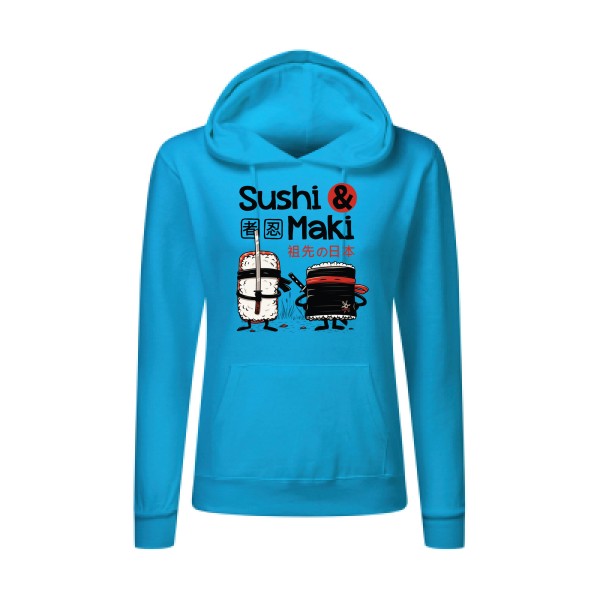 Sweat capuche femme - Sushi et Maki - T-shirt-original.com