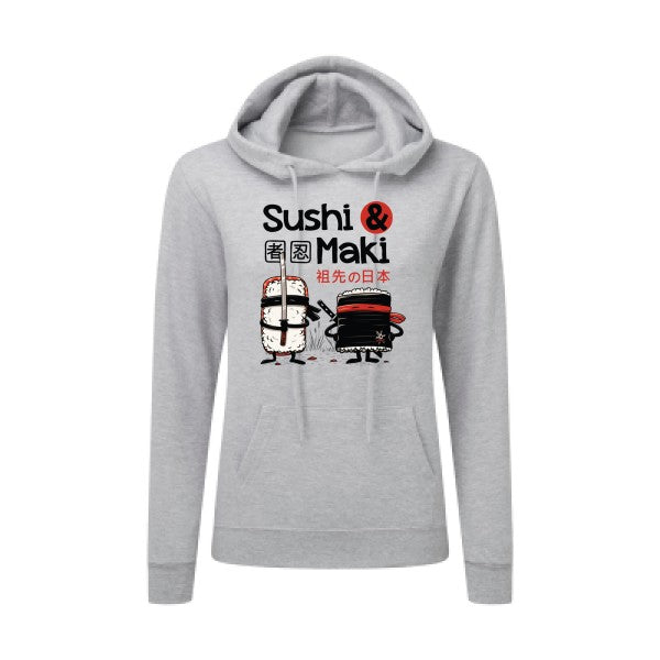 Sweat capuche femme - Sushi et Maki - T-shirt-original.com