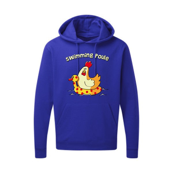 Sweat capuche - swimming poule - pour homme - T-shirt-original.com