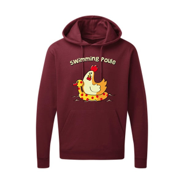 Sweat capuche - swimming poule - pour homme - T-shirt-original.com