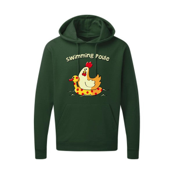 Sweat capuche - swimming poule - pour homme - T-shirt-original.com