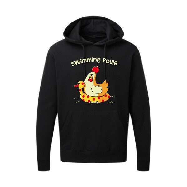 Sweat capuche - swimming poule - pour homme - T-shirt-original.com