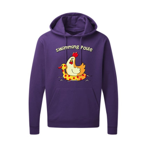 Sweat capuche - swimming poule - pour homme - T-shirt-original.com