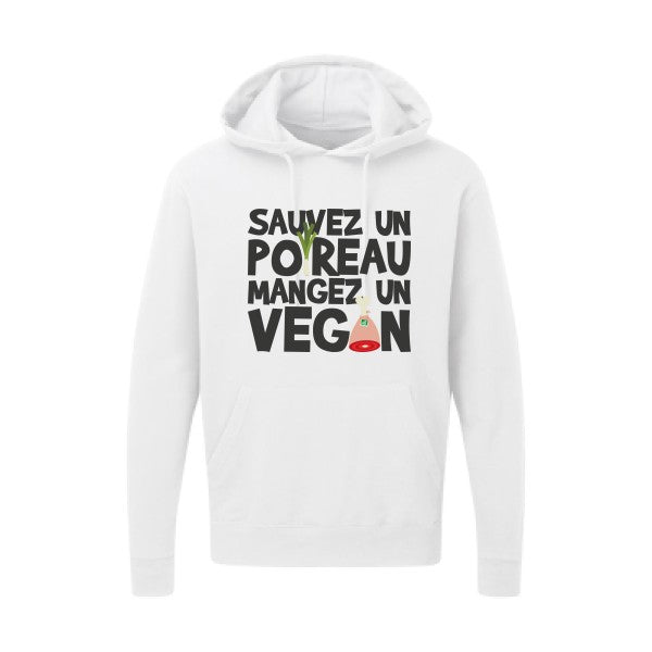 Sweat imprimé - vegan/poireau - pour homme  - T-shirt-original.com