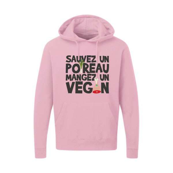 Sweat imprimé - vegan/poireau - pour homme  - T-shirt-original.com