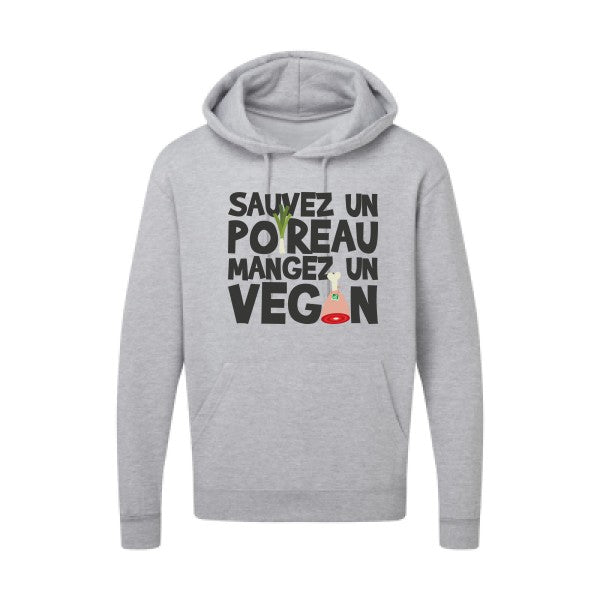 Sweat imprimé - vegan/poireau - pour homme  - T-shirt-original.com