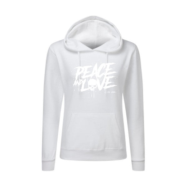 Sweatshirt à  capuche femme - Peace or no peace - T-shirt-original.com