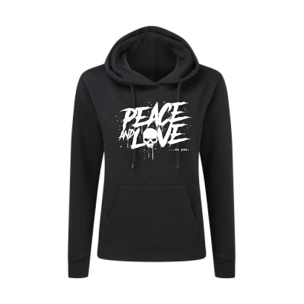 Sweatshirt à  capuche femme - Peace or no peace - T-shirt-original.com