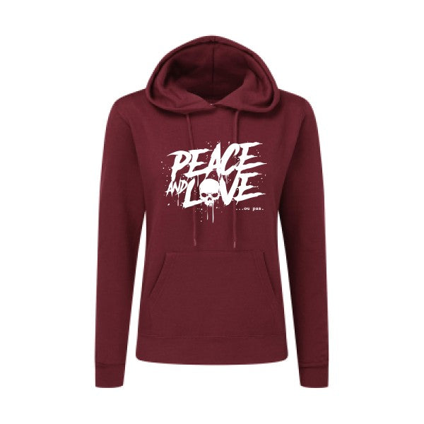 Sweatshirt à  capuche femme - Peace or no peace - T-shirt-original.com