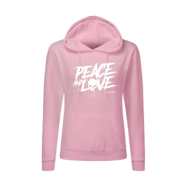 Sweatshirt à  capuche femme - Peace or no peace - T-shirt-original.com