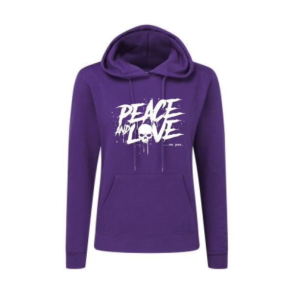 Sweatshirt à  capuche femme - Peace or no peace - T-shirt-original.com