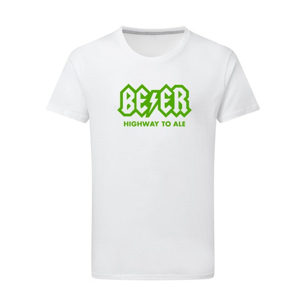 T shirt - Highway to ale Vert pomme - homme - T-shirt-original.com