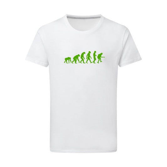 T shirt Rock Evolution - Vert pomme - pour homme - T-shirt-original.com