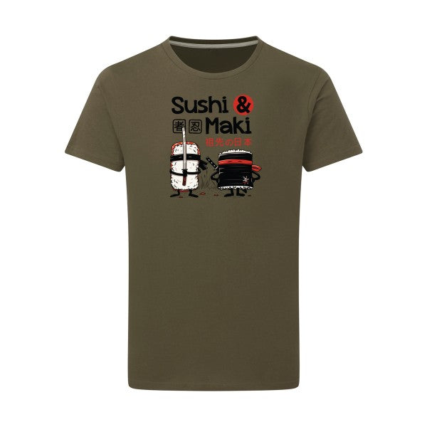 T shirt Sushi et Maki - pour homme T-shirt-original.com