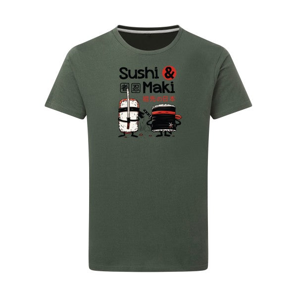 T shirt Sushi et Maki - pour homme T-shirt-original.com