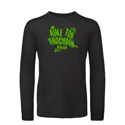 T shirt bio homme -Aime ton prochain ! Vert pomme T-shirt-original.com