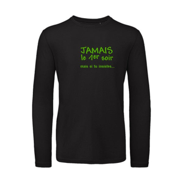 T shirt bio homme -JAMAIS... Vert pomme T-shirt-original.com