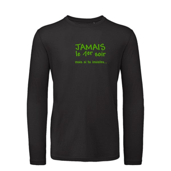 T shirt bio homme -JAMAIS... Vert pomme T-shirt-original.com