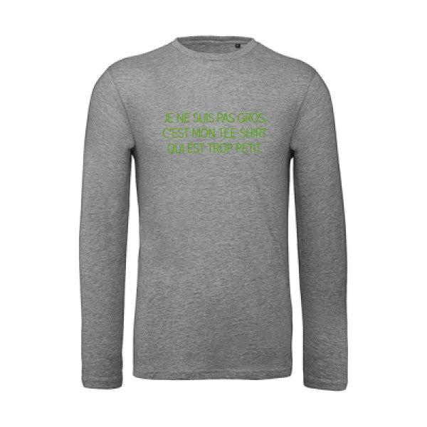 T shirt bio homme -Je ne suis pas gros... Vert pomme T-shirt-original.com