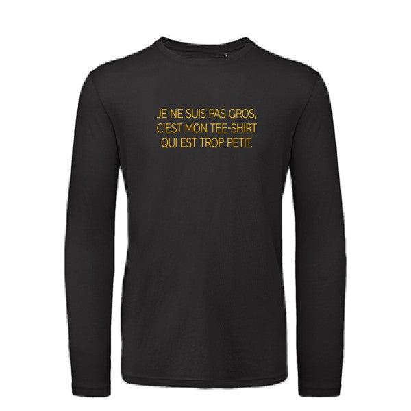 T shirt bio homme -Je ne suis pas gros... jaune Or T-shirt-original.com