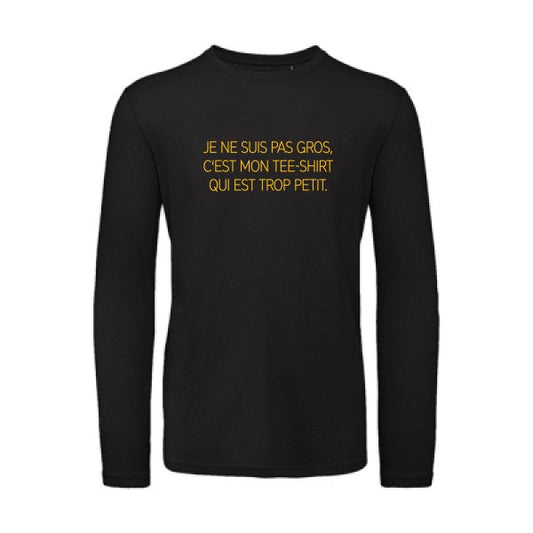 T shirt bio homme -Je ne suis pas gros... jaune Or T-shirt-original.com