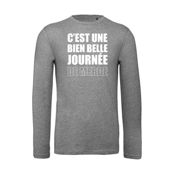 T shirt bio homme -Journée de m... Blanc T-shirt-original.com