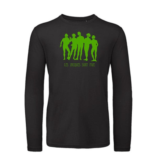 T shirt bio homme -Les Jacques sont Five Vert pomme T-shirt-original.com