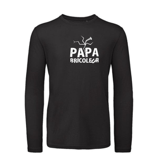 T shirt bio homme -Papa bricoleur Blanc T-shirt-original.com